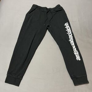 Anti Social Social Club Official Black Sweatpants - Size Small - Unisex (2021)